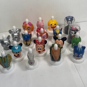 Good 2 Grow Drink Toppers Lot Of 18 Mickey & Minnie, Paw Patrol, Peppa, PJ Masks